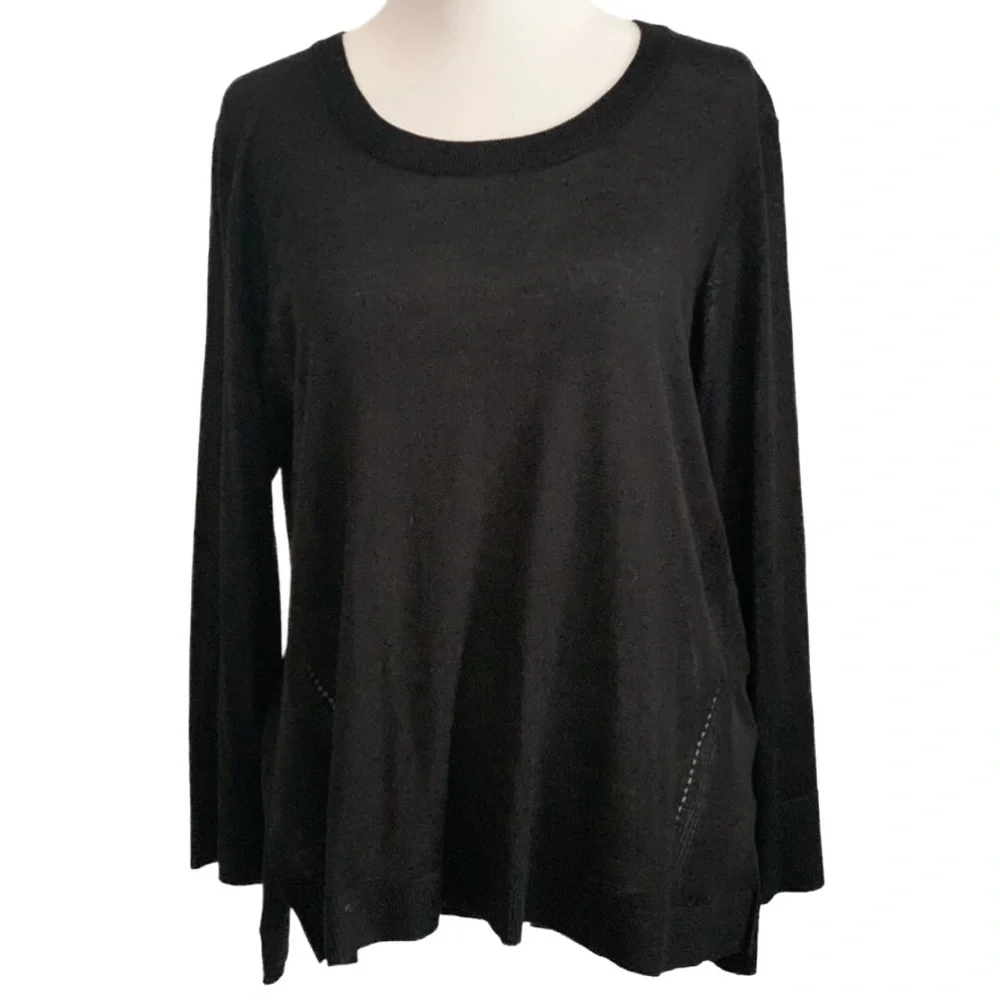 BANANA REPUBLIC Black Lightweight Long-Sleeve
